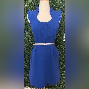 Ruffled Cobalt Dress